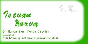 istvan morva business card